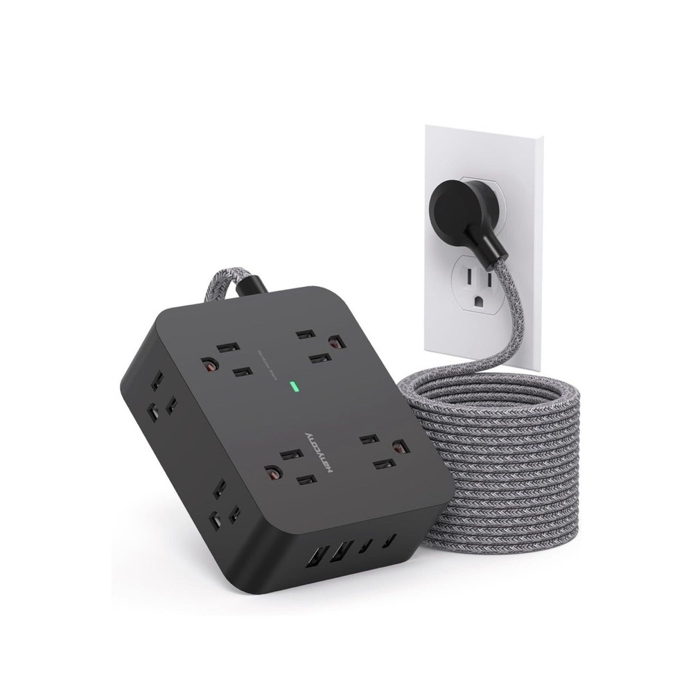 Surge Protector Power Strip, HANYCONY Extension Cord with Multiple Outlets 25 Ft